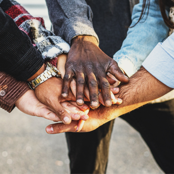 Hands together